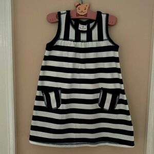Hanna Andersson Navy And White Striped Tank Dress. Size 110.